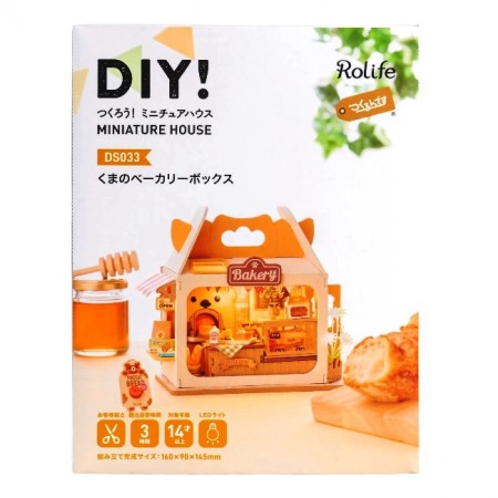 DIY つくるんです ミニチュアハウス くまのベーカリーボックス 665982-DS033 日本語説