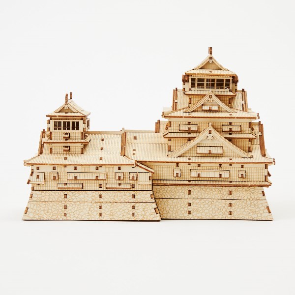 3D木製パズル Wooden Art ki-gu-mi NEW熊本城(くまモンのプレート付